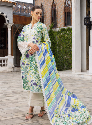 Zainab Chottani Tahra FROSTY-ORCHID Swiss Lawn 3 pc - 09172