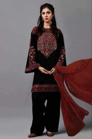 
            
                Load image into Gallery viewer, Kayseria Embroidered Dhanak 3 pc - 01855
            
        