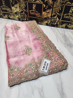 Original Indian Burberry Chiffon Saree - 20820