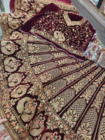 Original Indian Bridal Lehenga Choli Velvet - 20852