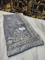 Original Indian Saree Net  Hand Embellished & Embroidered - 20918