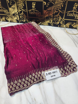 Original Indian Sheesha Velvet Satin with Zircon Stone - 20951