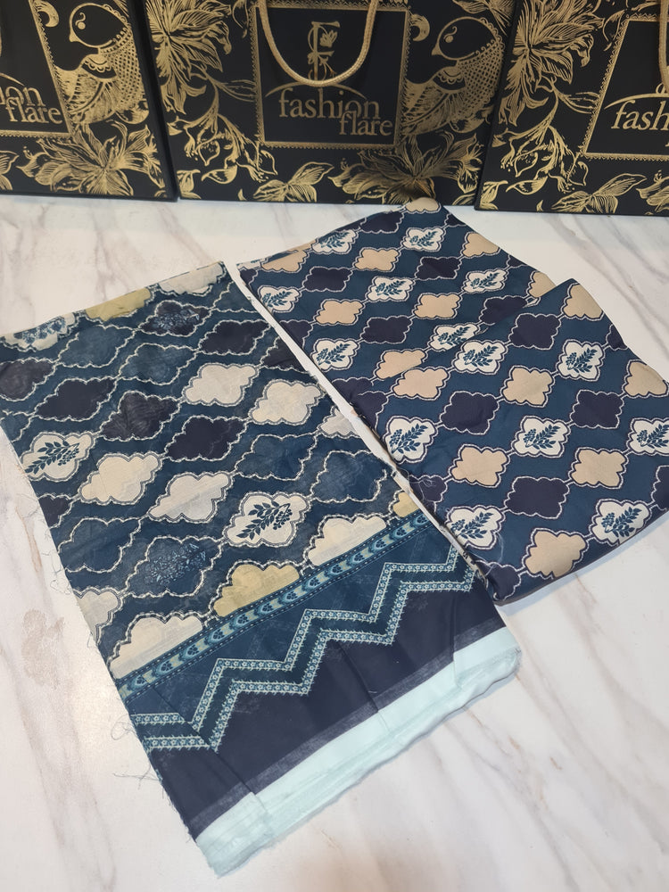 Designer Swisss Lawn Digital Print 3 Piece Dress - J0790