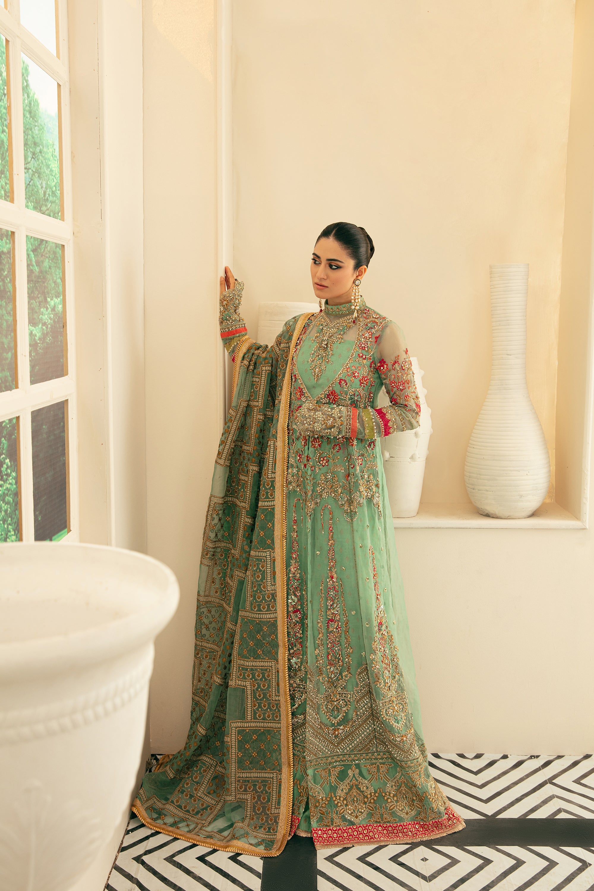 Ezra Wedding Collection MEERUB Net 3 pc - 09924 – Fashion Flare