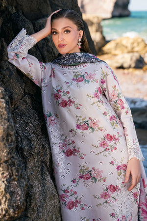 Baroque Chikankari Digital Print & Embroidered Lawn 3 Piece Dress - F35