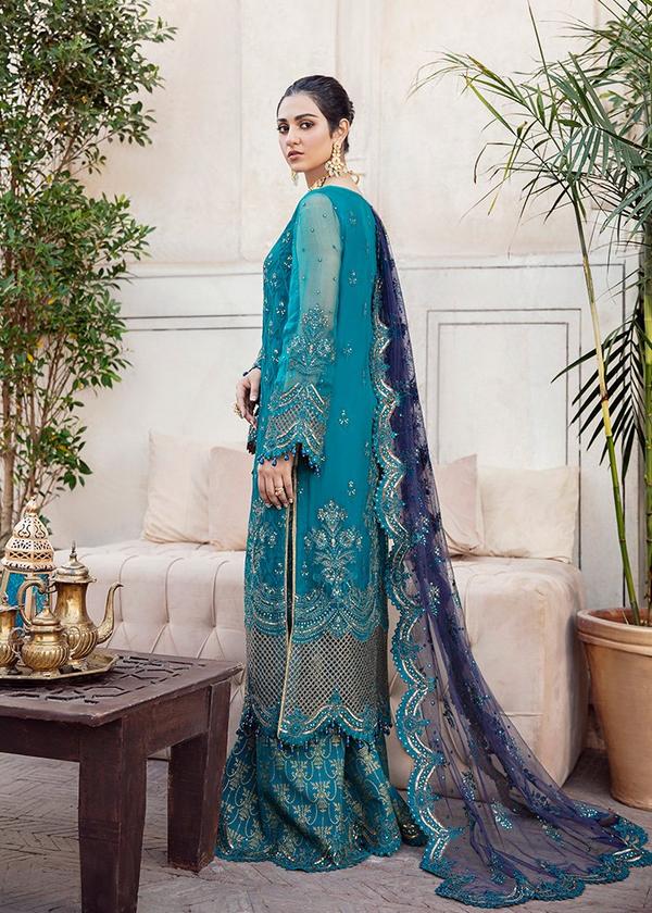 Afrozeh FALAK NAAZ 3 piece Bamber Chiffon Dress - 10954