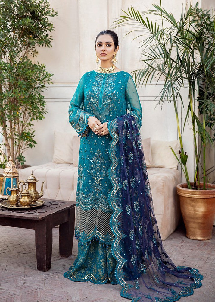 Afrozeh FALAK NAAZ 3 piece Bamber Chiffon Dress - 10954