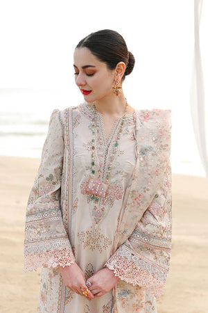 Qalamkar Sahil Luxury Collection KHANSA Lawn 3 pc - 09001