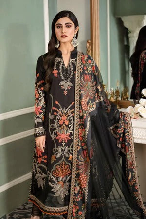 MariaB Sateen Black Lawn 3 pc - 08802