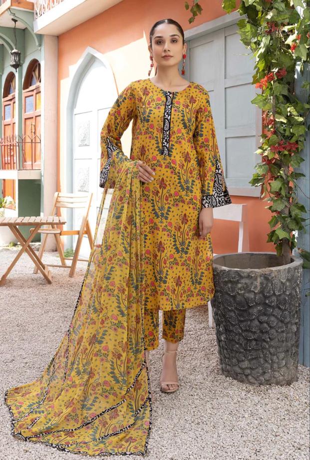 Charizma Digital Printed Lawn 3 pc - 08731