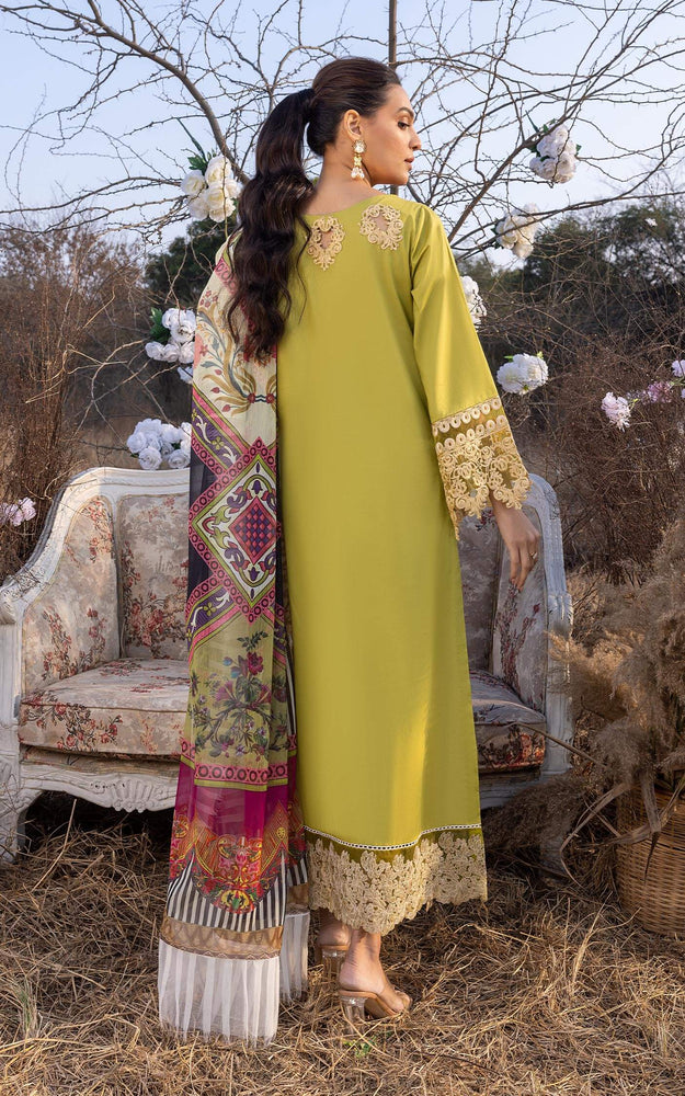 Asifa & Nabeel Aleyna Summer DAYLILY Lawn 3 pc - 08815