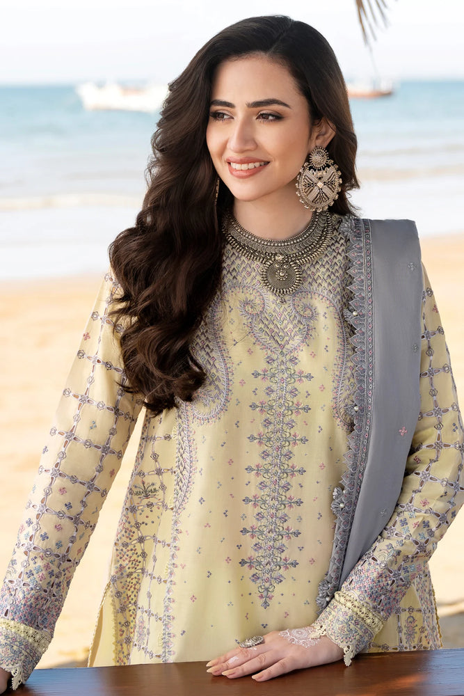 Jazmin Shahkaar Luxury ZAREEN Lawn 3 pc - 08850