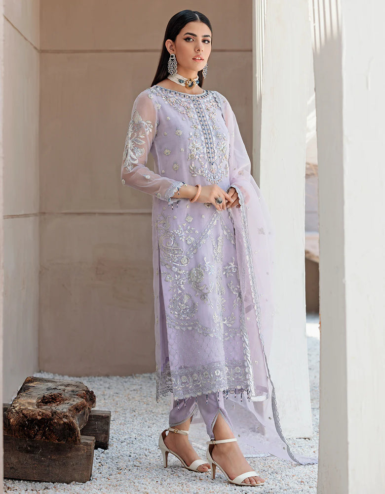 Emaan Adeel Embroidered Organza 3 pc - 09161