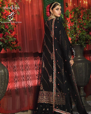 Asim Jofa Wedding Collection Chiffon 3 pc - 09239