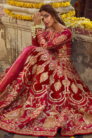 Mohsin Naveed Ranjha Wedding Couture Peshwas MUMTAZ Raw Silk - 09617