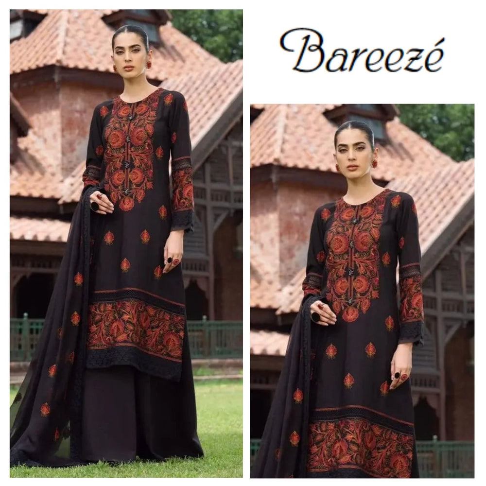 Bareeze - 3 PC Embroidered Lawn Dress - 10447