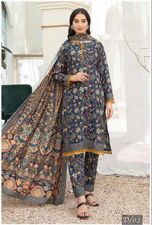 Fatima Noor Digital Printed Doria 3 pc - 09771