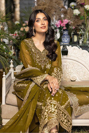 Azure Embroidered Luxury EDEN GLOW Cotton 3 pc - 09460