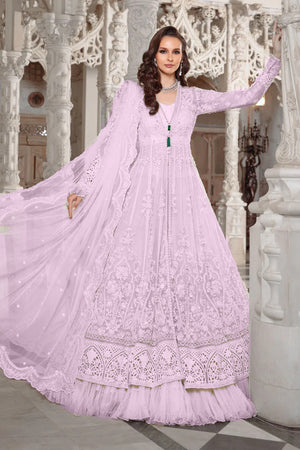 
            
                Load image into Gallery viewer, MariaB Couture PINK Net Maxi - 09502
            
        