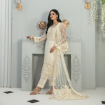 Designer WHITE Chiffon 3 Piece - 11157