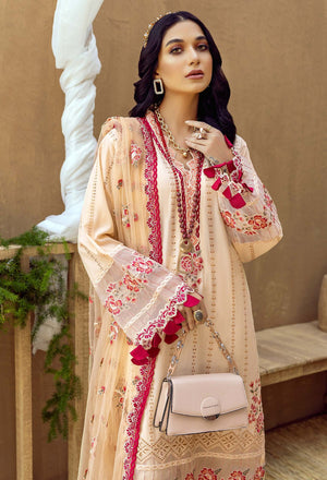 Adan's Libas ZAIRE - 3 PC Chikankari Lawn Dress - 10133