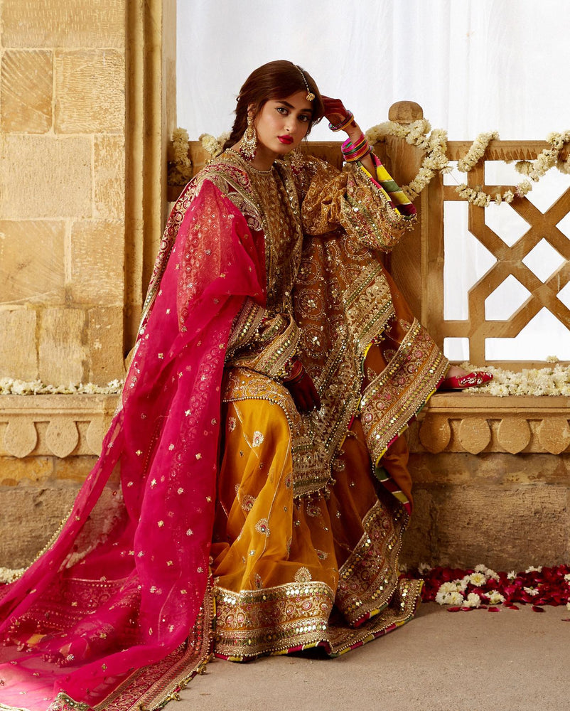 Mohsin Naveed Ranjha Sagar Kinare KESARI Organza Maxi - 20676