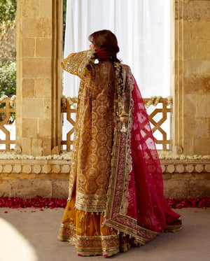 Mohsin Naveed Ranjha Sagar Kinare KESARI Organza Maxi - 20676