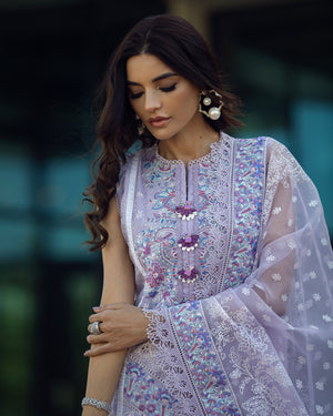 Kanwal Malik LAVENDER - 3 PC Lawn Dress - 10348