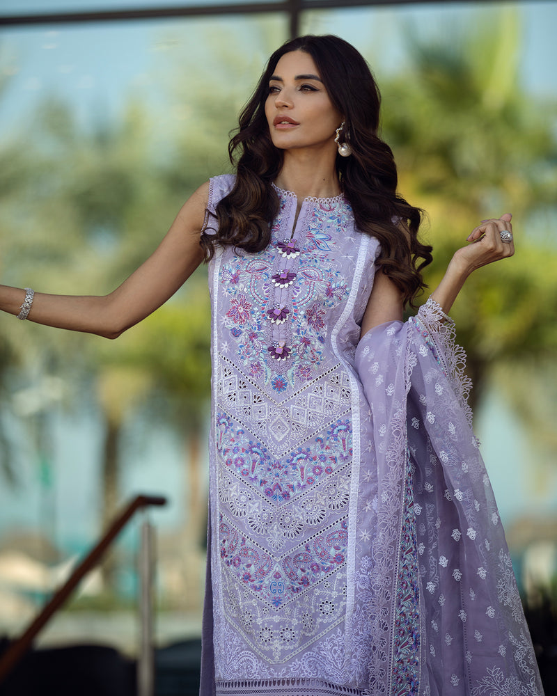 Kanwal Malik LAVENDER - 3 PC Lawn Dress - 10348