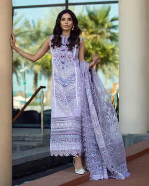 Kanwal Malik LAVENDER - 3 PC Lawn Dress - 10348