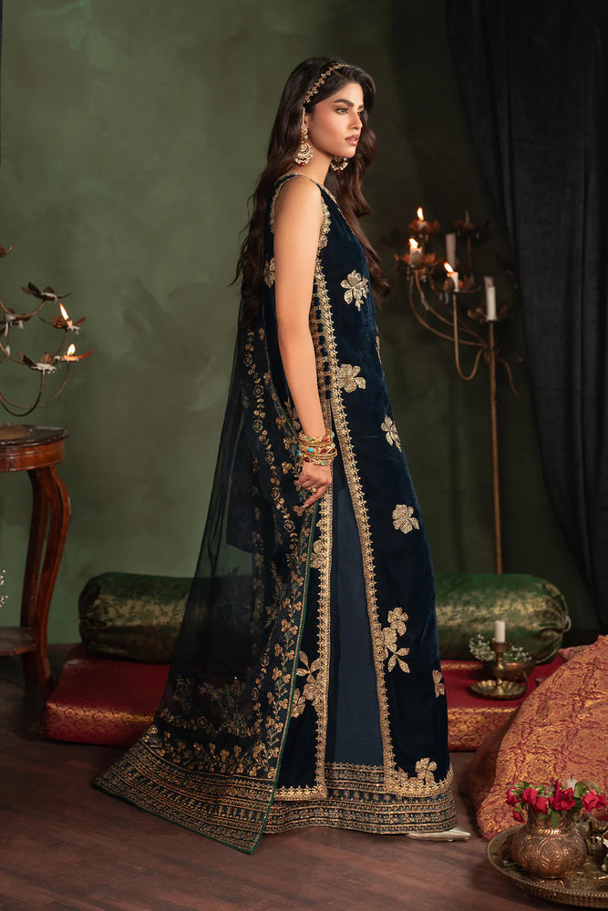 Iznik Micro 9000 velvet Festive Embroidered 3 Piece Dress - 0220