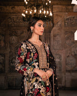 Haseens MEHNAAZ Velvet Festive Embroidered 3 Piece Dress - 20429