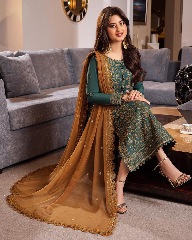 Asim Jofa RANG-E-NOOR 3 piece luxury lawn - 10783