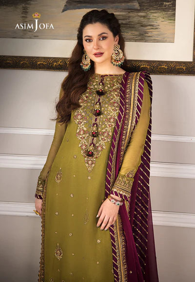 Asim Jofa ZARI SITARA Embroidered Chiffon 3 pc - 2023