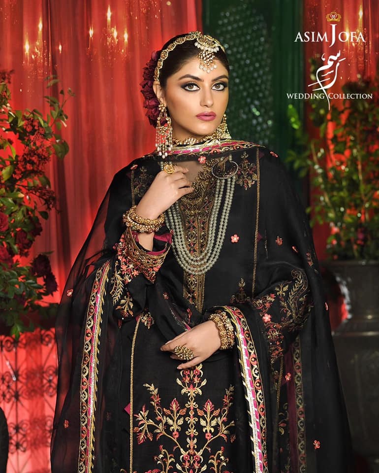 Asim Jofa Wedding Collection Chiffon 3 pc - 09239