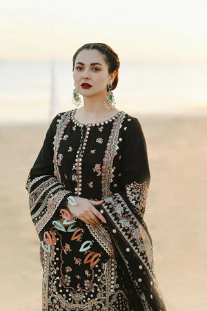 Qalamkar Sahil Luxury HUMA Lawn 3 pc - 08756