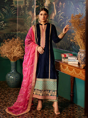 Zainab Chottani AMIRA 5000 micro Velvet 3 pc - 09817