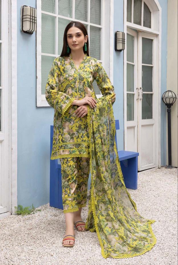 Charizma Digital Printed Lawn 3 pc - 08732