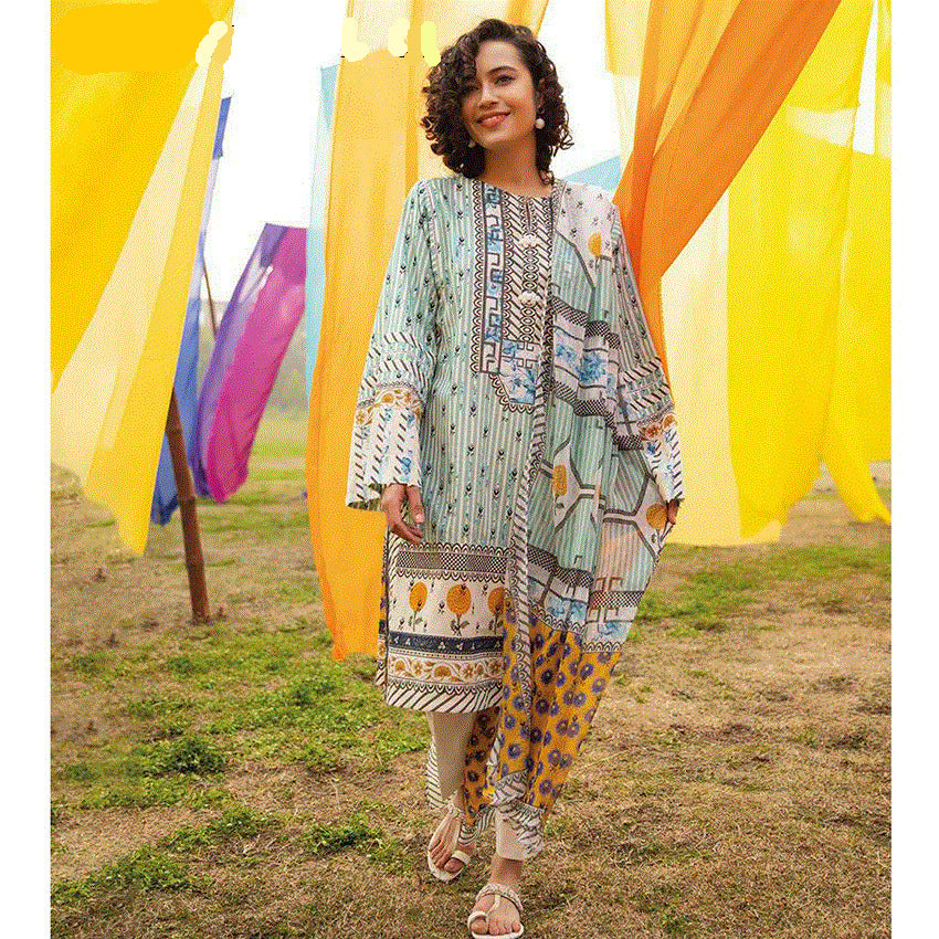 Sapphire Digital Printed Lawn 3 pc - 08717