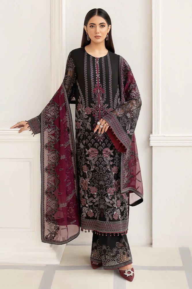 Flossie Executive DUSKY STYGIAN Chiffon 3 pc - 08984