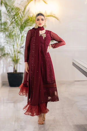 Azure RUBY VINE Chiffon 3 Piece Dress - 20424