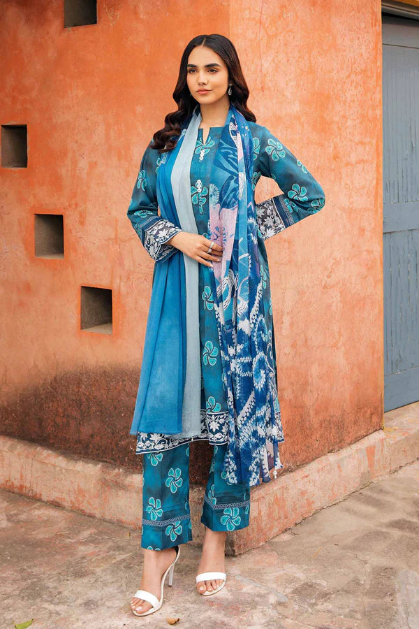 Nishat Linen - 3 PC Printed Lawn Dress - 10446