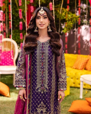 Asim Jofa Chiffon 3 Piece Dress - 20422