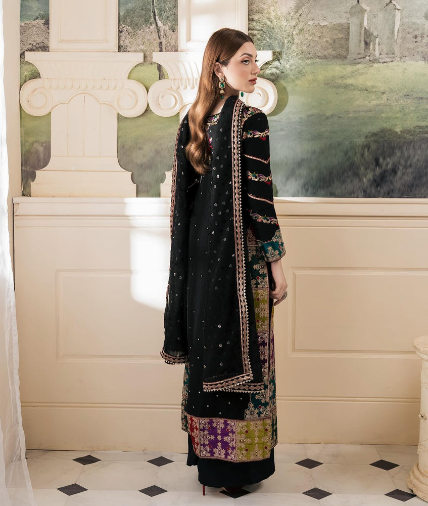 Haseens SHANAYA Chiffon Embroidered & Hand Embellished 3 Piece dress - 0108