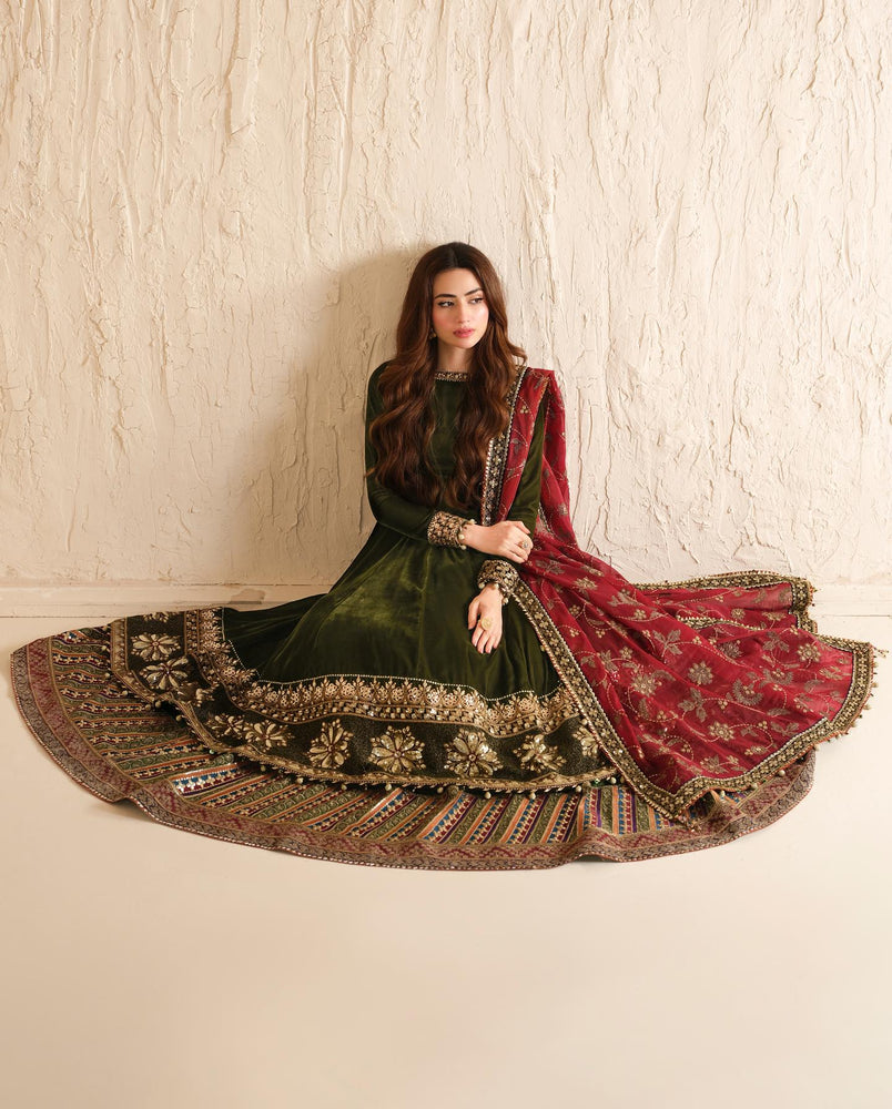 Jazmin Micro 9000 Velvet Gharara 3 Piece - 20598