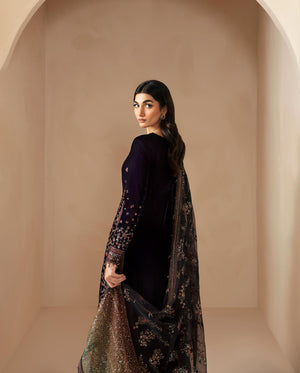 Jazmin EMBROIDERD micro 9000 velvet Embroidered 3 piece - 0079