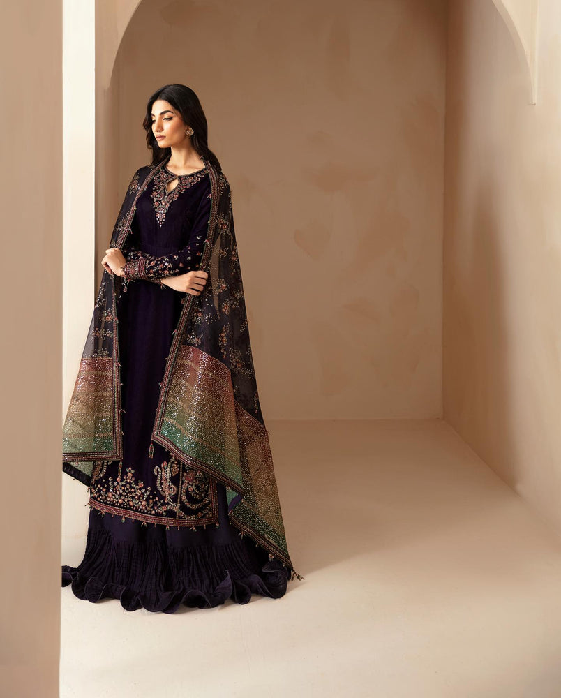 Jazmin EMBROIDERD micro 9000 velvet Embroidered 3 piece - 0079