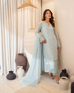 Azure MINT GLAZE Chiffon 3 Piece Dress - 20599