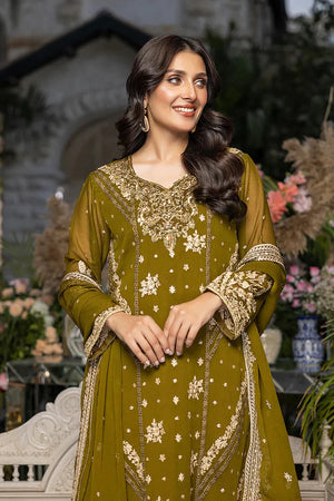 Azure Embroidered Luxury EDEN GLOW Cotton 3 pc - 09460