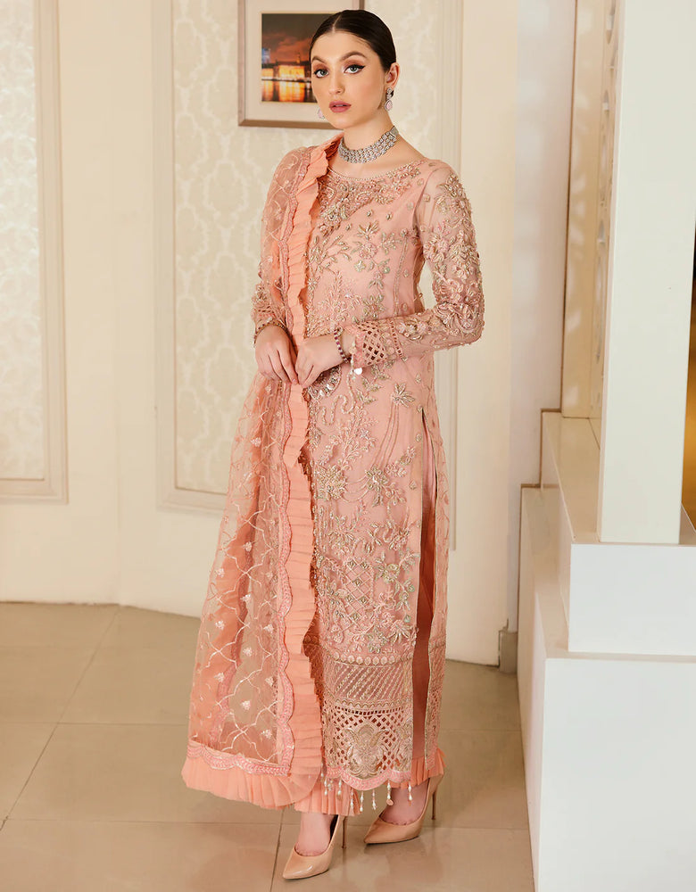 Emaan Adeel Mahermah Organza 3 pc - 08803